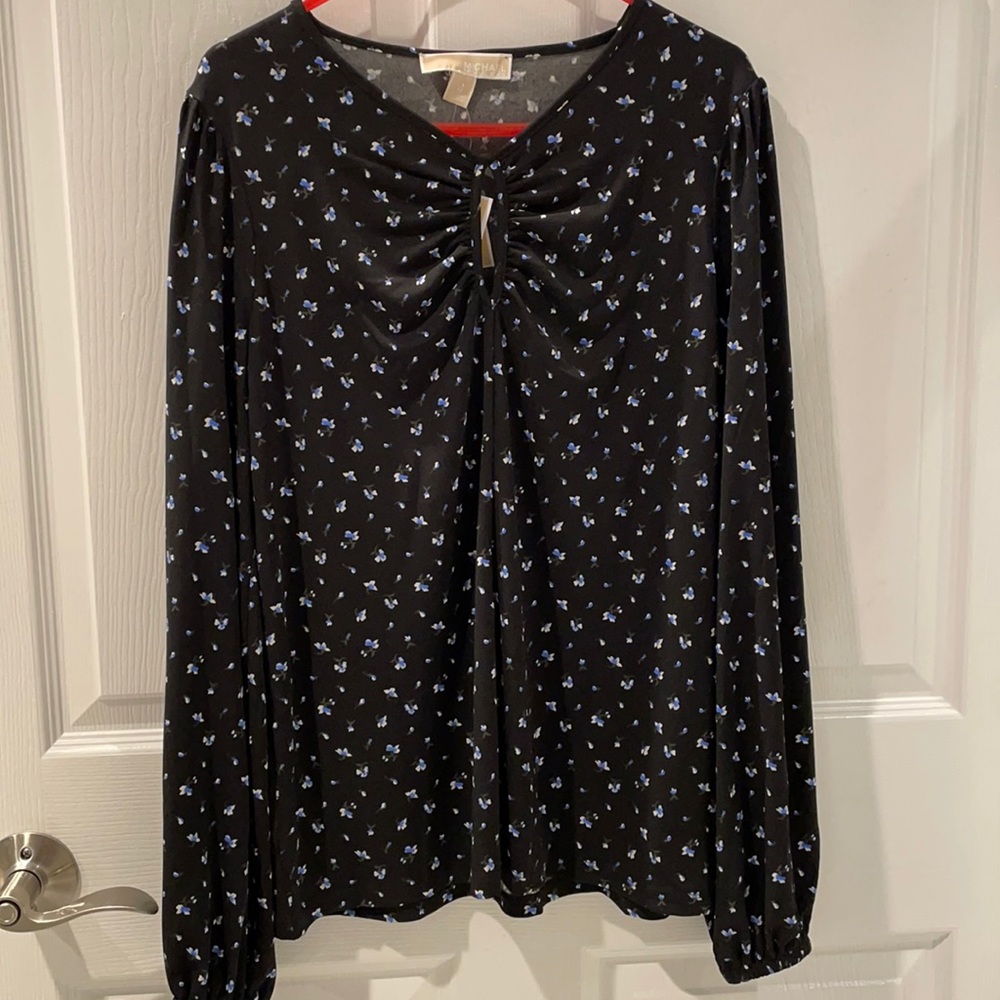 NWT navy Michael Kors blouse